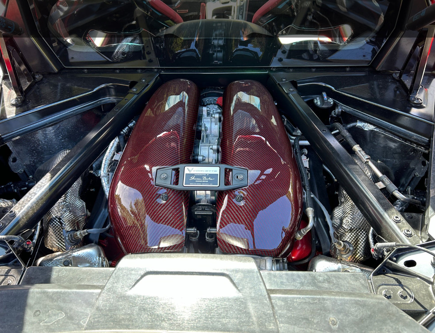 RED Carbon Fiber LT6 Engine Intake Manifold Covers