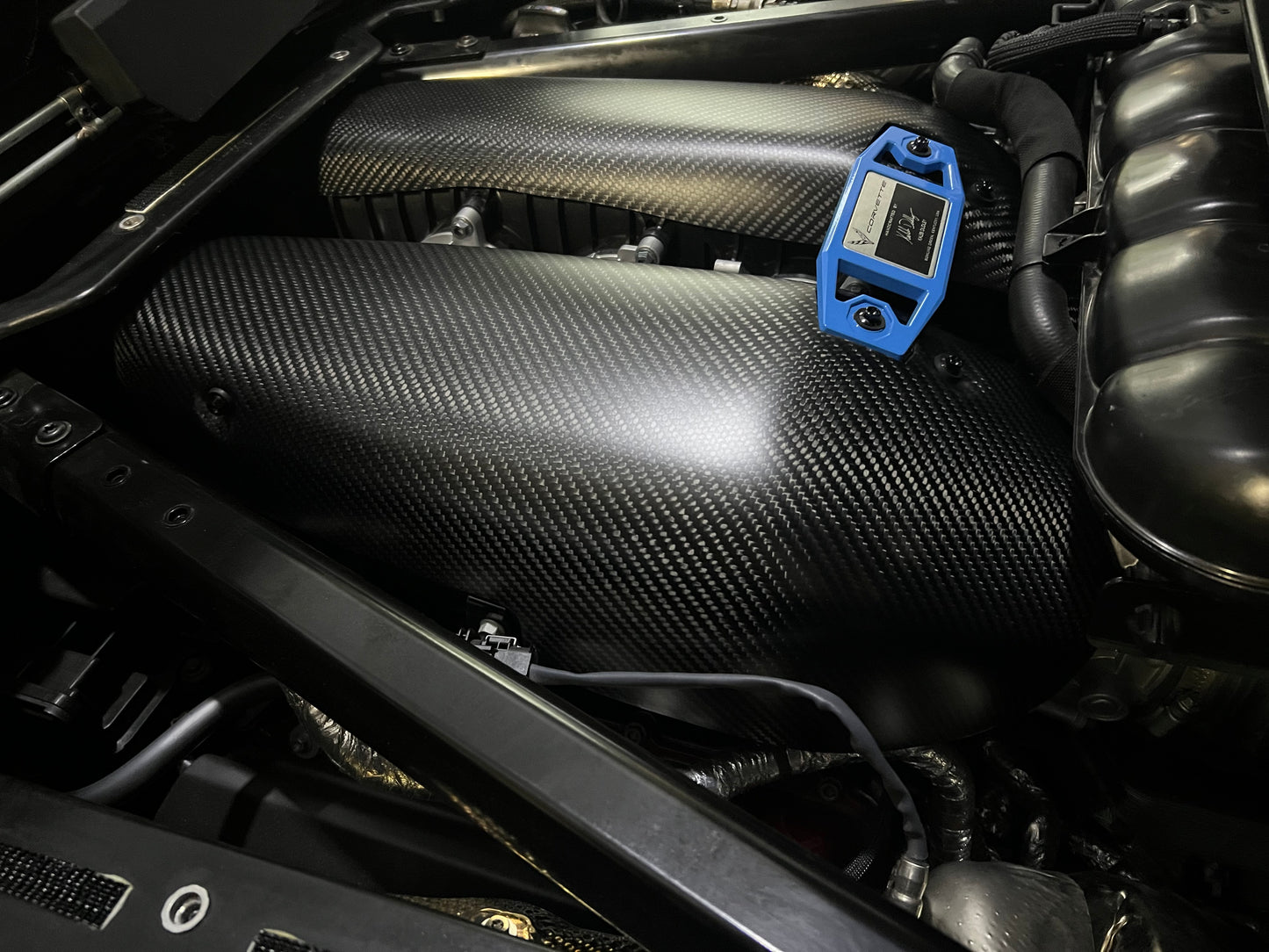 Matte Finish Carbon Fiber Intake Manifold Covers