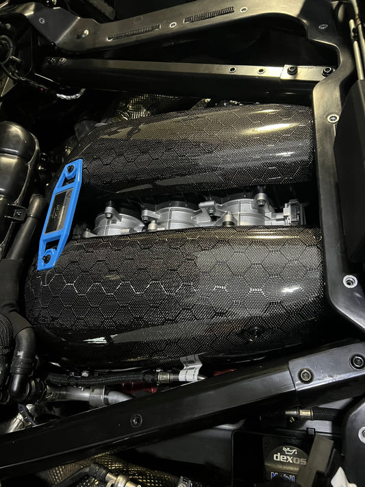Hex Pattern Carbon Fiber LT6 Intake Manifold Covers