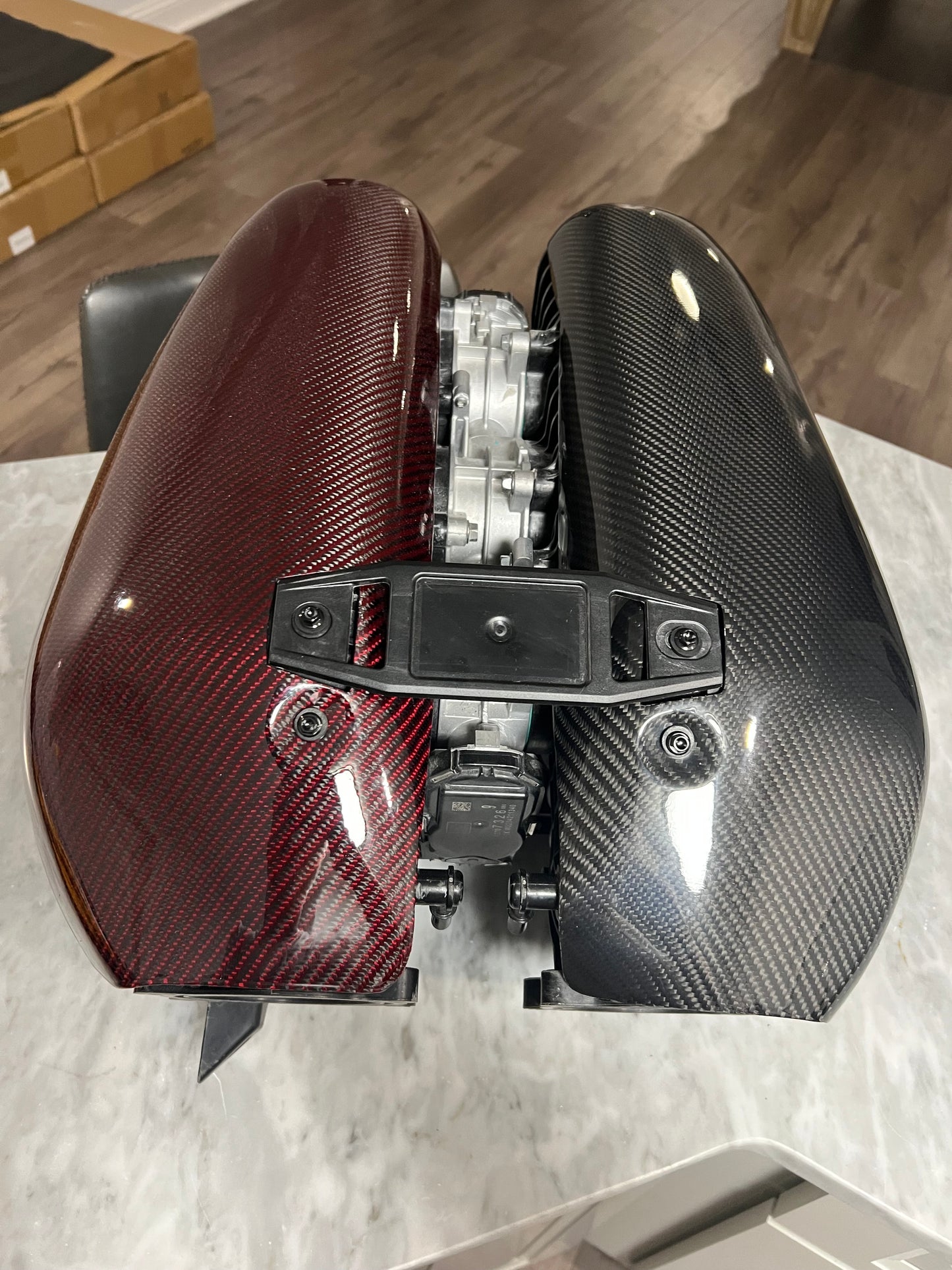 Asymmetric Red/ Black LT6 Intake Manifold Covers